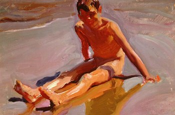 Boy on the Beach by Joaquin Sorolla y Bastida art print