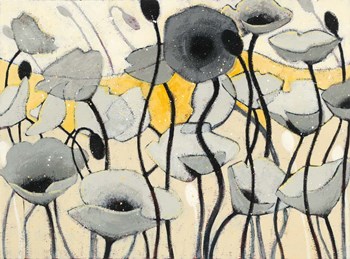 Snow Day Gray Flower by Shirley Novak art print