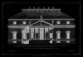 Vintage Facade Blueprint II by H. Hulsburgh art print