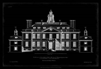 Vintage Facade Blueprint III by H. Hulsburgh art print