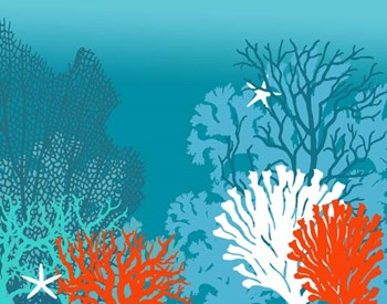 Underwater Coral by Fab Funky art print