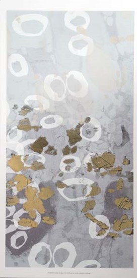 Golden Dropplets II - Metallic Foil by Jennifer Goldberger art print