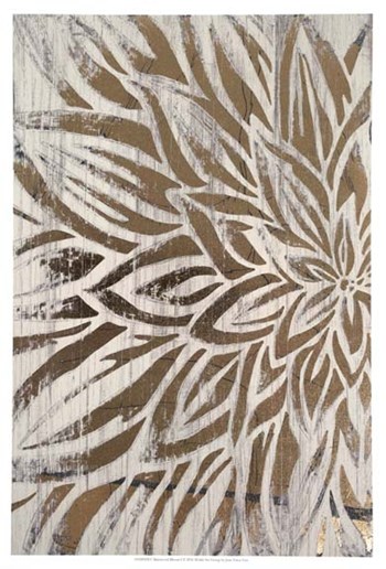 Barnwood Bloom I - Metallic Foil by June Erica Vess art print