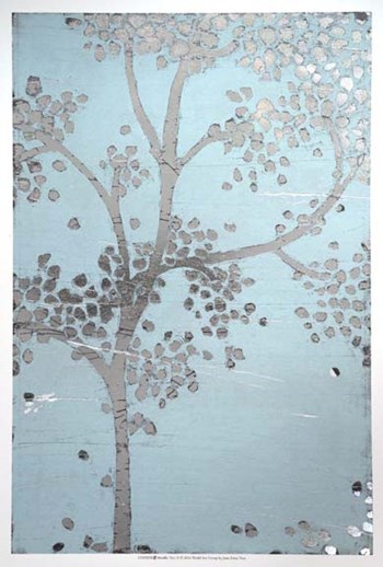 Metallic Tree II - Metallic Foil by June Erica Vess art print