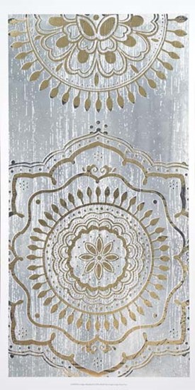 Indigo Mandala II - Metallic Foil by June Erica Vess art print
