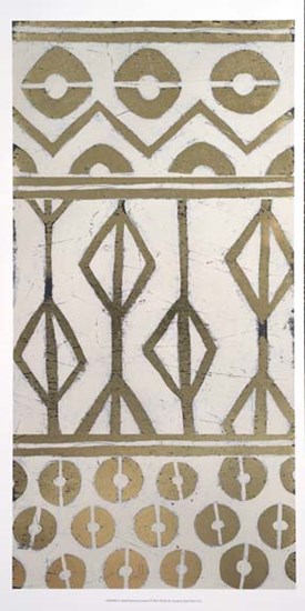 Tribal Pattern in Cream I - Metallic Foil by June Erica Vess art print