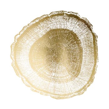 Gold Foil Tree Ring I - Metallic Foil by Vision Studio art print