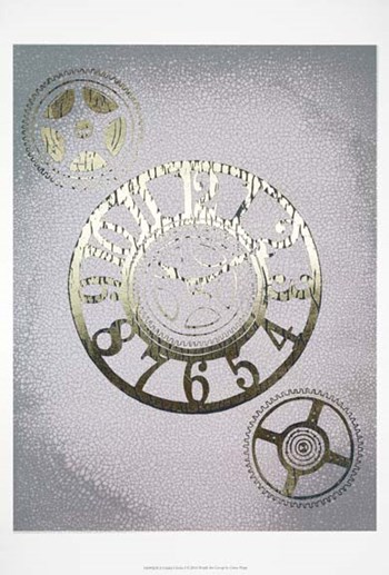 Gilded Clocks I - Metallic Foil by Grace Popp art print