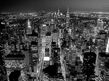 Midtown Manhattan at Night 2 by Richard Berenholtz art print