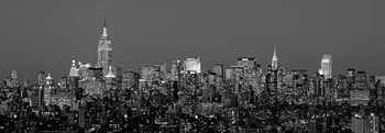Manhattan Skyline (detail) by Richard Berenholtz art print