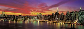 Sunset Over New York (detail) by Richard Berenholtz art print
