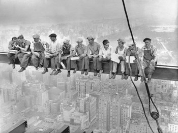 New York Construction Workers Lunching on a Crossbeam, 1932 by Charles C. Ebbets art print