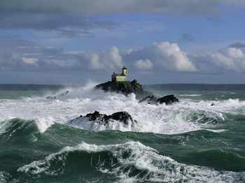 Phare de Tavennec, mer d&#39;Iroise by Jean Guichard art print