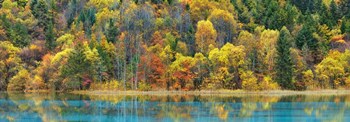 Lake And Forest In Autumn, China by Frank Krahmer art print