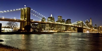 Panoramic View of Lower Manhattan at dusk, NYC by Michael Setboun art print