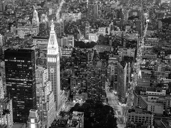 Aerial View of Manhattan, NYC by Michael Setboun art print