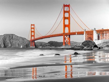 Baker Beach and Golden Gate Bridge, San Francisco 1 art print