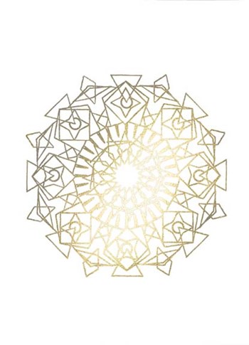 Gold Foil Mandala I - Metallic Foil by Chariklia Zarris art print