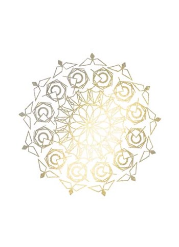 Gold Foil Mandala III - Metallic Foil by Chariklia Zarris art print