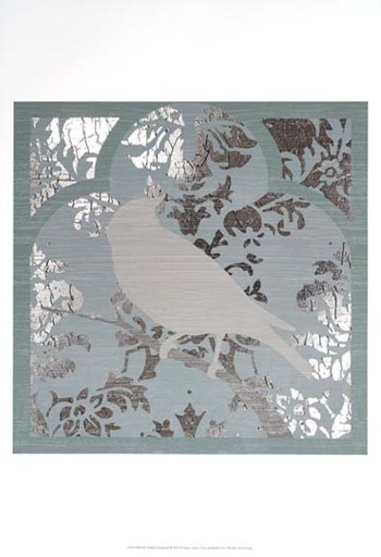 Trellis Songbird II - Metallic Foil by June Erica Vess art print