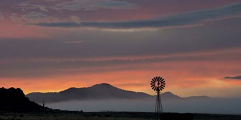 Mountains and Windmill by Dan Ballard art print