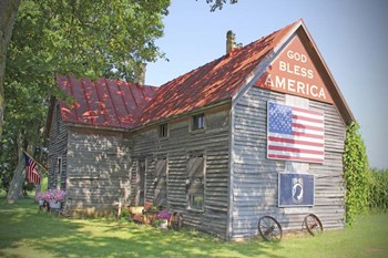 God Bless America House by Jean Plout art print