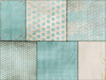 Teal Print Collage by Marcee Duggar art print