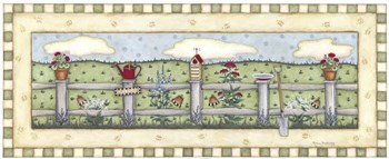 Fenceline Flowers by Robin Betterley art print