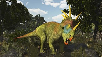 Styracosaurus, A Horned Dinosaur Of The Late Cretaceous by Arthur Dorety/Stocktrek Images art print