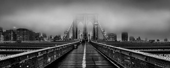 Fog over the Brooklyn Bridge, New York City by Panoramic Images art print