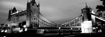 Tower Bridge, London, United Kingdom (black &amp; white) by Panoramic Images art print