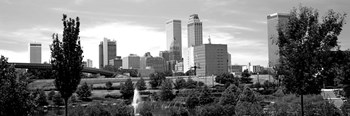 Downtown skyline from Centennial Park, Tulsa, Oklahoma by Panoramic Images art print