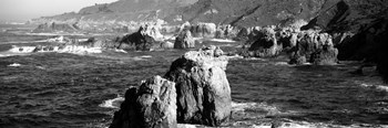 Rock formations on the beach, Big Sur, Garrapata State Beach, California by Panoramic Images art print