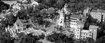 Aerial view of a castle on a hill, Hearst Castle, San Simeon, California by Panoramic Images art print