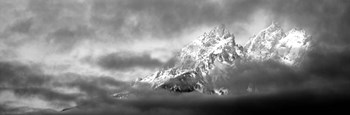 Storm clouds over mountains, Cathedral Group, Teton Range, Wyoming by Panoramic Images art print