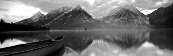 Canoe Leigh Lake Grand Teton National Park WY USA by Panoramic Images art print