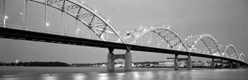 Bridge over a river, Centennial Bridge, Davenport, Iowa by Panoramic Images art print
