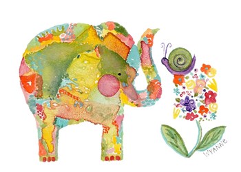 Almost Eye To Eye Elephant by Wyanne art print