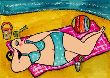 Big Diva At The Beach by Wyanne art print