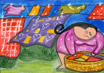 Big Diva Laundry Day by Wyanne art print