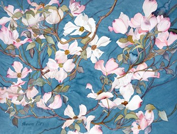 Dogwoods, Pink by Sharon Pitts art print