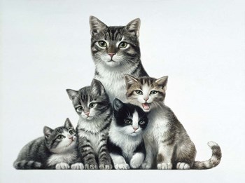 Cat Family by Harro Maass art print