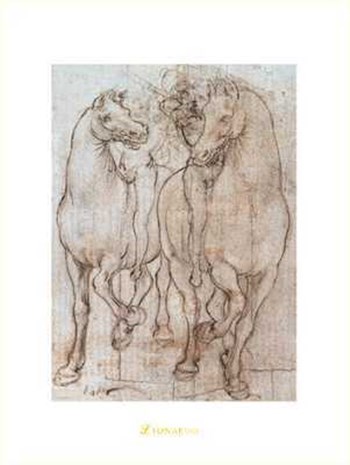 Studio di Cavelli con Cavalieri by Leonardo Da Vinci art print