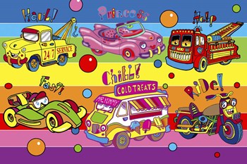 Pop Vehicles by Howie Green art print