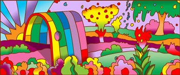 Rainbow Tunnel by Howie Green art print