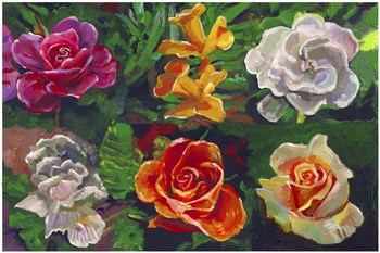 6 Flowers by Howie Green art print