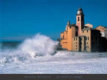 Sea Storm in Camogli by Bertinetti M. art print