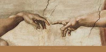 Creation of Adam (Detail) by Michelangelo Buonarroti art print