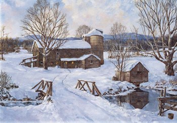 Spring House By The Bridge by Jack Wemp art print