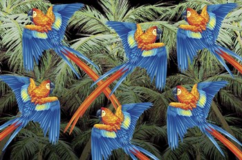 Palm Parrot by James Mazzotta art print